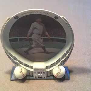 Baseball Themed Decorative Plate, Babe Ruth 75 anniversary collection, #A0608